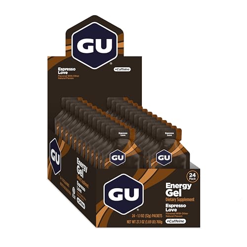GU Energy Original Sports Nutrition Energy Gel, Vegan, Gluten-Free, Kosher, and Dairy-Free On-the-Go Energy for Any Workout, 24-Count, Assorted Fruity Flavors
