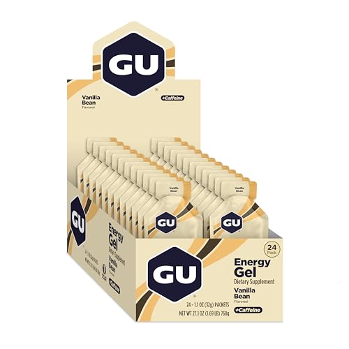 GU Energy Original Sports Nutrition Energy Gel, Vegan, Gluten-Free, Kosher, and Dairy-Free On-the-Go Energy for Any Workout, 24-Count, Assorted Fruity Flavors