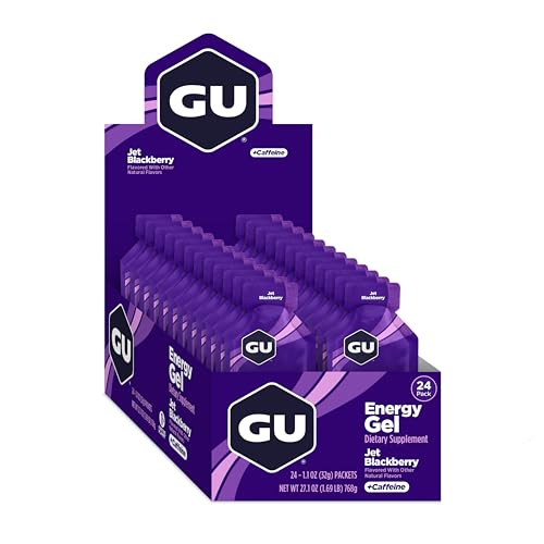 GU Energy Original Sports Nutrition Energy Gel, Vegan, Gluten-Free, Kosher, and Dairy-Free On-the-Go Energy for Any Workout, 24-Count, Assorted Fruity Flavors