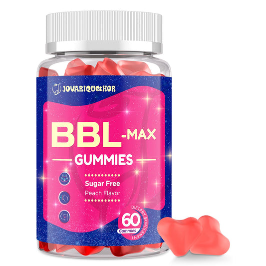 Booty Gummies for Women - BBL Gummies with Multivitamins and Herbal Extracts - Peach Flavor - 60 Count