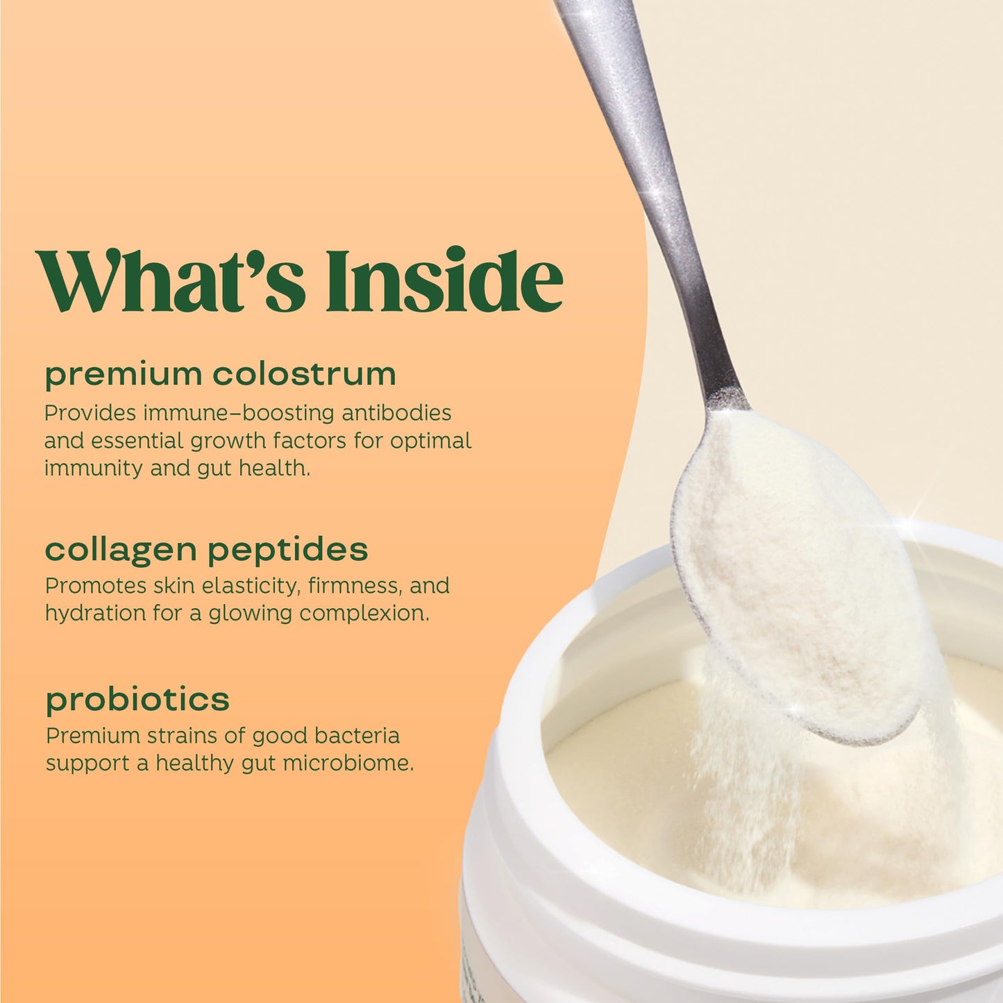 Bloom Nutrition Bovine Colostrum Powder with Vitamin B-12 for Gut Health, Immune Support, Hair Growth & Beauty Supplement | Unflavored, 25 Servings