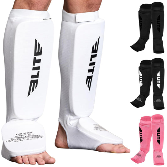 MMA Shin Pads for Muay Thai and Kickboxing, Protective Shin Guards with Instep Guard for Sparring and Training, for Adults, Kids, and Youth