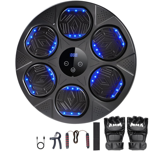 Music Boxing Machine, Workout Equipment with Boxing Gloves, Bluetooth Smart Punching Arcade Machine, Fitness Equipment for Home,Office,Gym