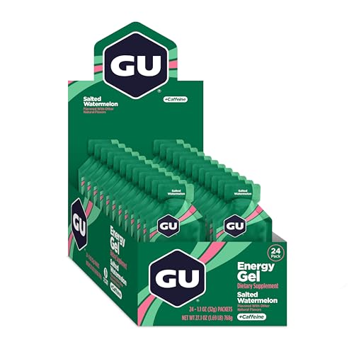 GU Energy Original Sports Nutrition Energy Gel, Vegan, Gluten-Free, Kosher, and Dairy-Free On-the-Go Energy for Any Workout, 24-Count, Assorted Fruity Flavors