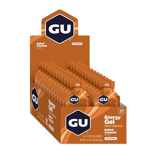 GU Energy Original Sports Nutrition Energy Gel, Vegan, Gluten-Free, Kosher, and Dairy-Free On-the-Go Energy for Any Workout, 24-Count, Assorted Fruity Flavors