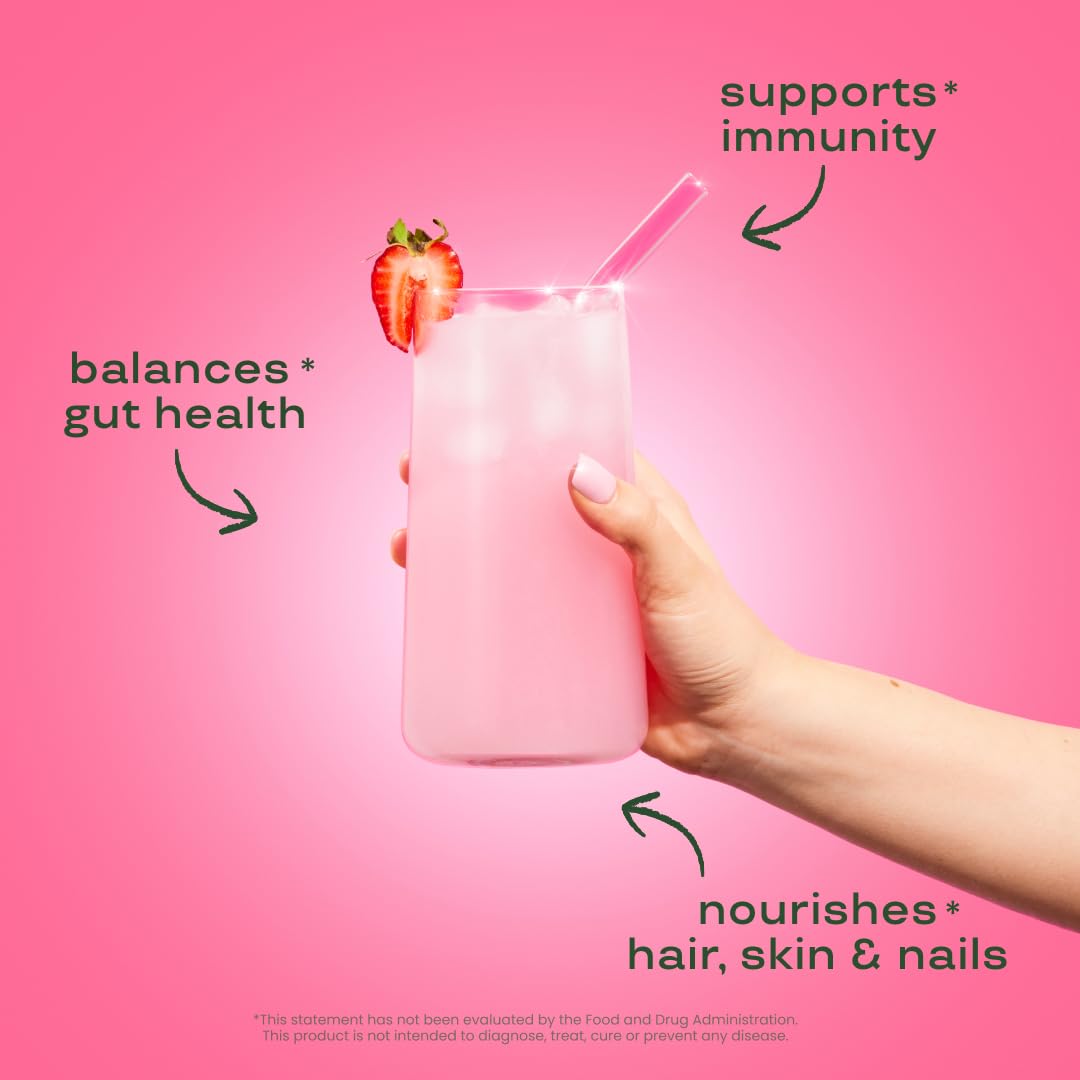 Bloom Nutrition Bovine Colostrum Powder with Vitamin B-12 for Gut Health, Immune Support, Hair Growth & Beauty Supplement | Unflavored, 25 Servings