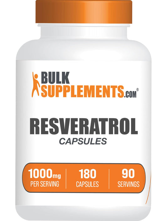 BulkSupplements.com Resveratrol Capsules - Resveratrol Supplement, Polygonum Cuspidatum, Resveratrol 1000mg - Antioxidants Supplement, Resveratrol Pills - 2 Capsules per Serving, 60 Capsules