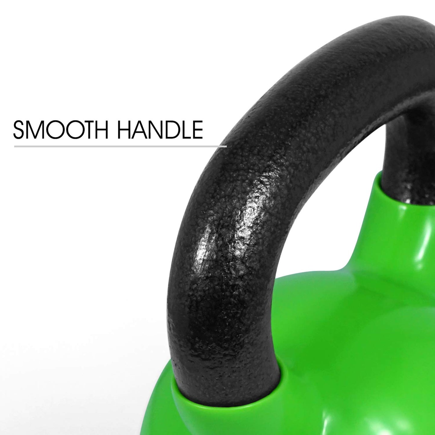 Yes4All Kettlebell, Vinyl Coated Kettlebell Cast Iron Sets with Stable Flat Bottom for Full Body Workout, Push up, Grip Strength Training & Weights Exercises