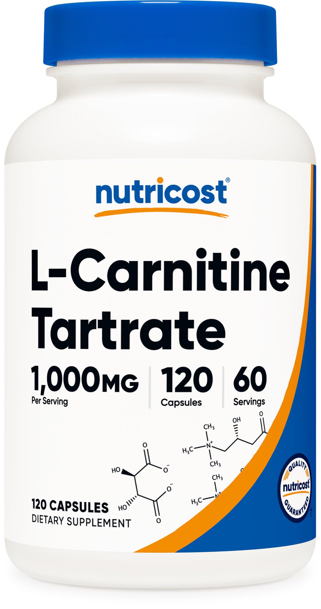 Nutricost L-Carnitine Tartrate 1,000mg, 240 Capsules - 500mg Per Capsule, 120 Servings
