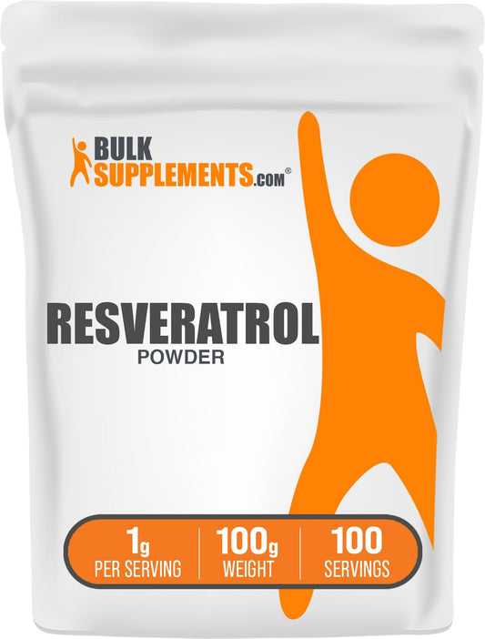 BulkSupplements.com Resveratrol Powder - Resveratrol Supplement, from Polygonum Cuspidatum - Antioxidant, Gluten Free, 1g per Serving, 25g (0.88 oz) (Pack of 1)