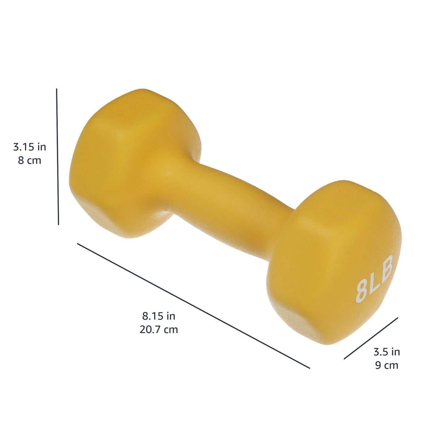 Amazon Basics Neoprene Dumbbell Hand Weights for Exercise and Muscle Toning