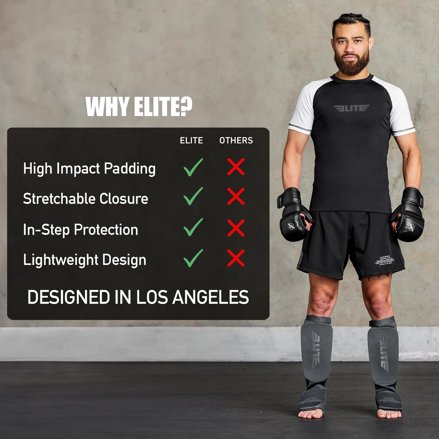 MMA Shin Pads for Muay Thai and Kickboxing, Protective Shin Guards with Instep Guard for Sparring and Training, for Adults, Kids, and Youth