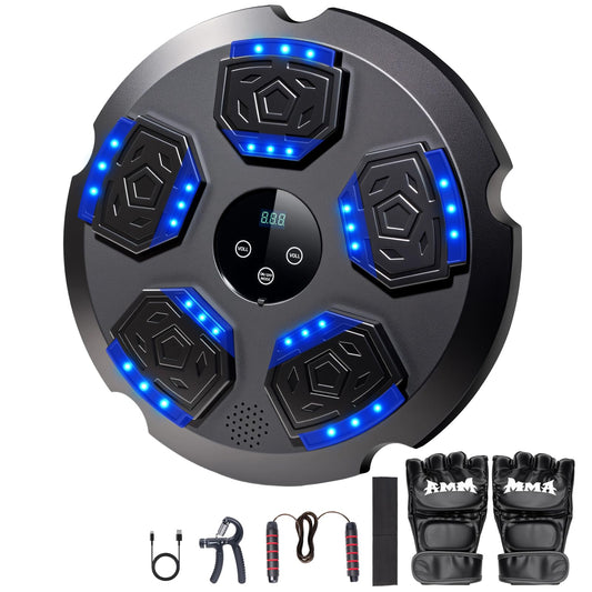Music Boxing Machine, Workout Equipment with Boxing Gloves, Bluetooth Smart Punching Arcade Machine, Fitness Equipment for Home,Office,Gym