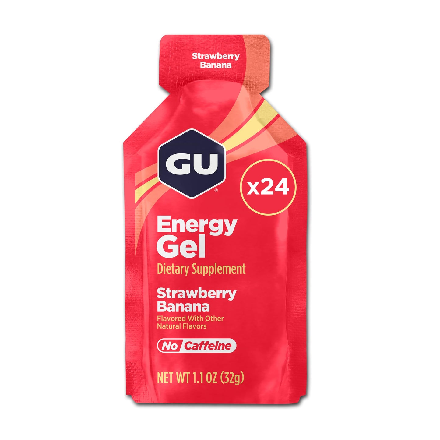 GU Energy Original Sports Nutrition Energy Gel, Vegan, Gluten-Free, Kosher, and Dairy-Free On-the-Go Energy for Any Workout, 24-Count, Assorted Fruity Flavors