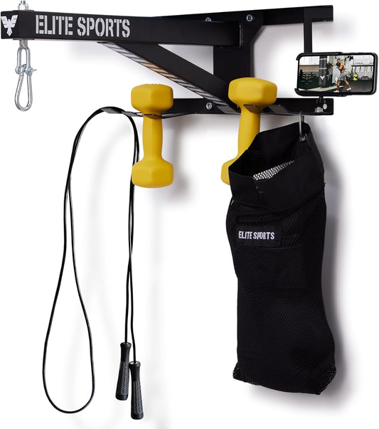 Elite Sports Heavy Duty Wall Mount Punching Bag Hanger for Indoor & Outdoor Boxing, Gym Workouts & Exercise Equipment, Punching Bag Holder Stand for Hanging Bags