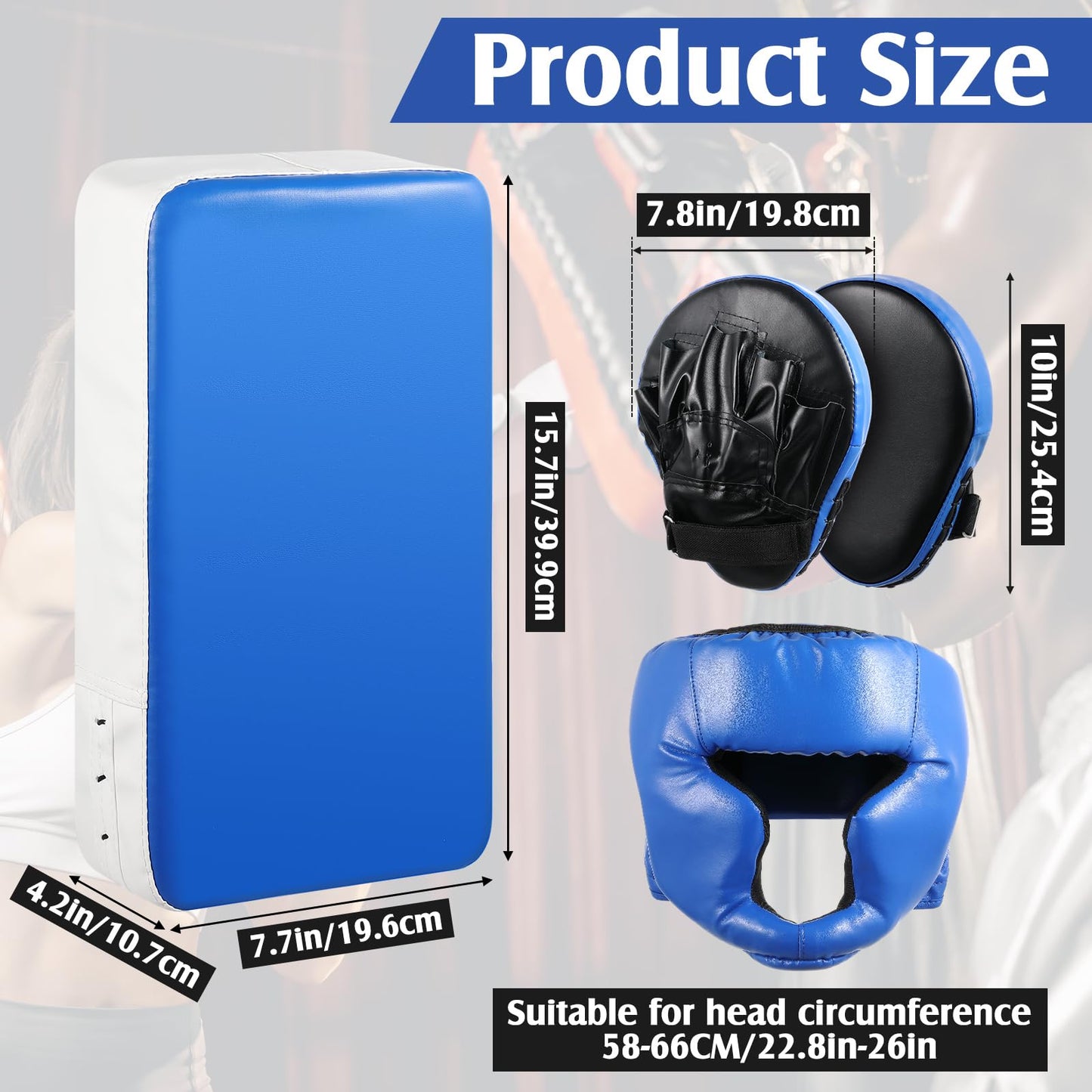 10 In1 Punching Mitts Kick Pad Set Taekwondo Pads Boxing Mitts Focus Pads Boxing Gloves Safety Head Guard Wrist Band for Kickboxing, Karate, Muay Thai, MMA Training