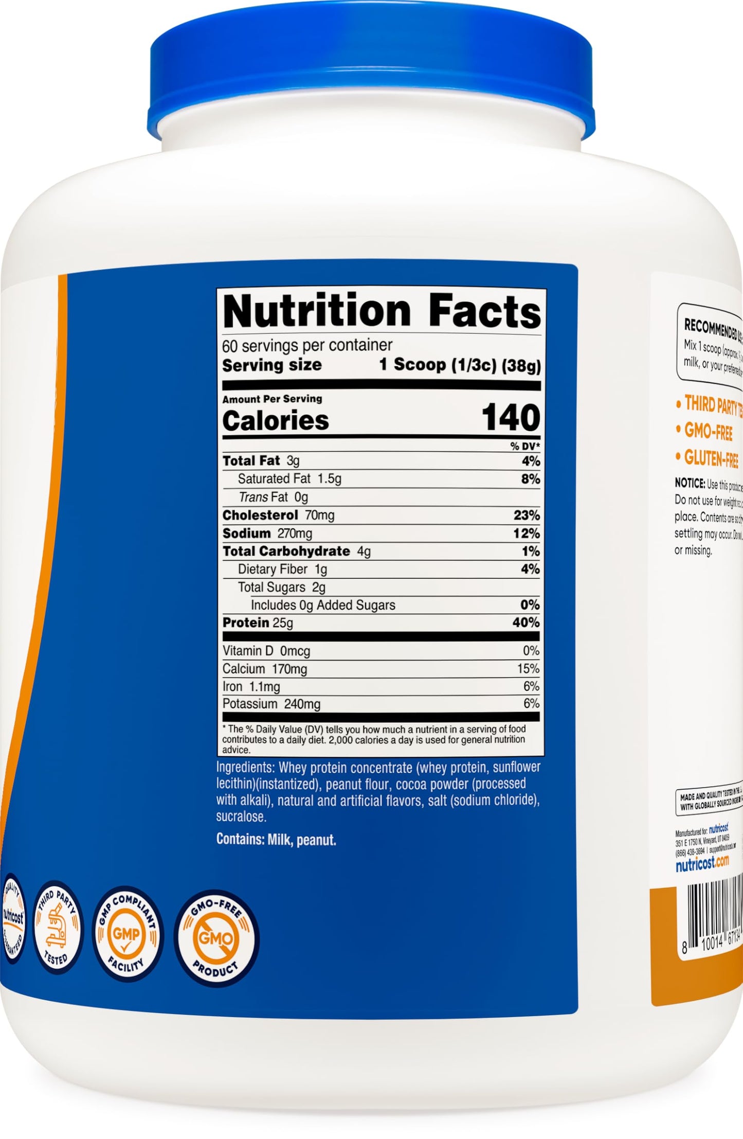 Nutricost Whey Protein Powder, Unflavored, 5 pounds - from Whey Protein Concentrate