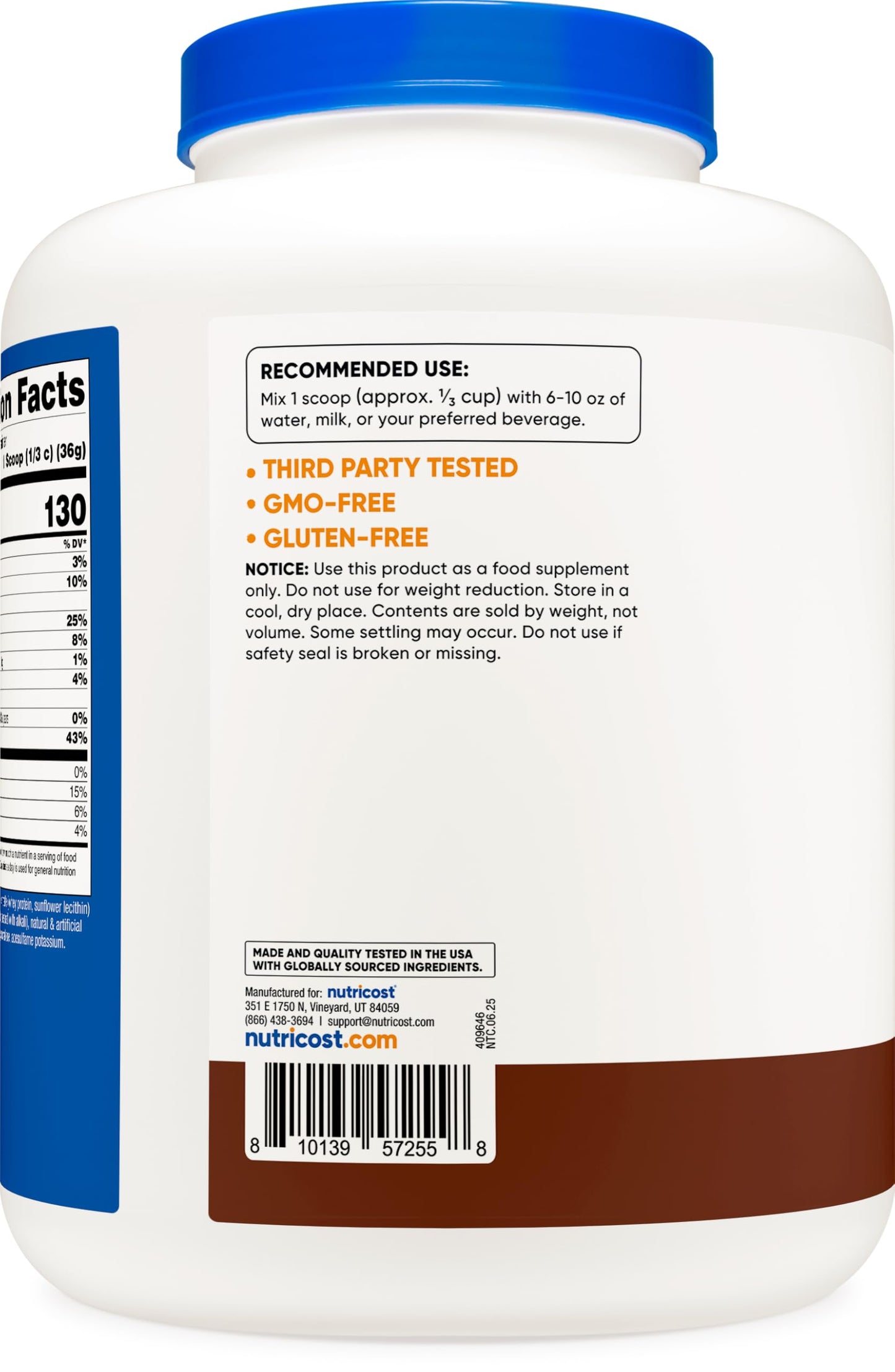 Nutricost Whey Protein Powder, Unflavored, 5 pounds - from Whey Protein Concentrate