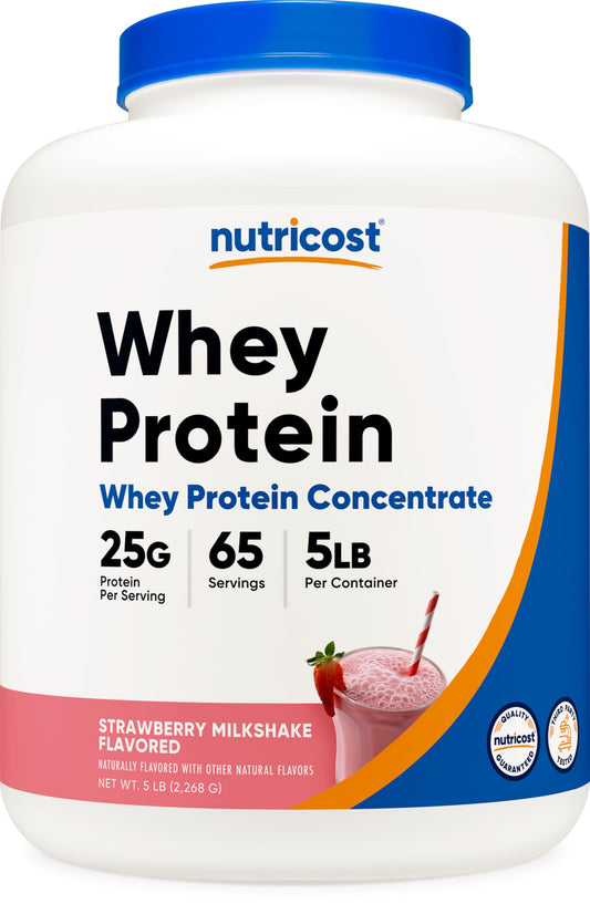 Nutricost Whey Protein Powder, Unflavored, 5 pounds - from Whey Protein Concentrate