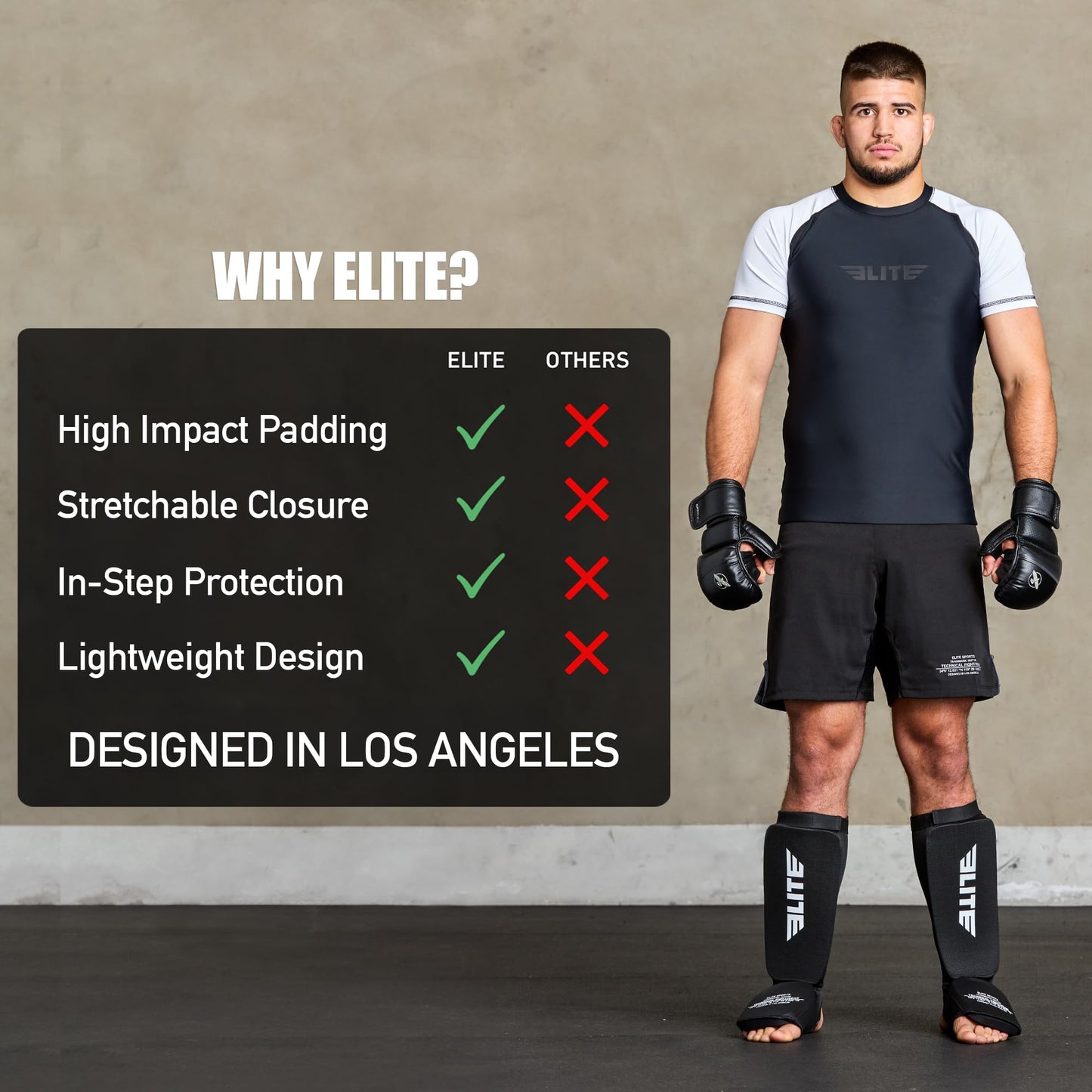 MMA Shin Pads for Muay Thai and Kickboxing, Protective Shin Guards with Instep Guard for Sparring and Training, for Adults, Kids, and Youth