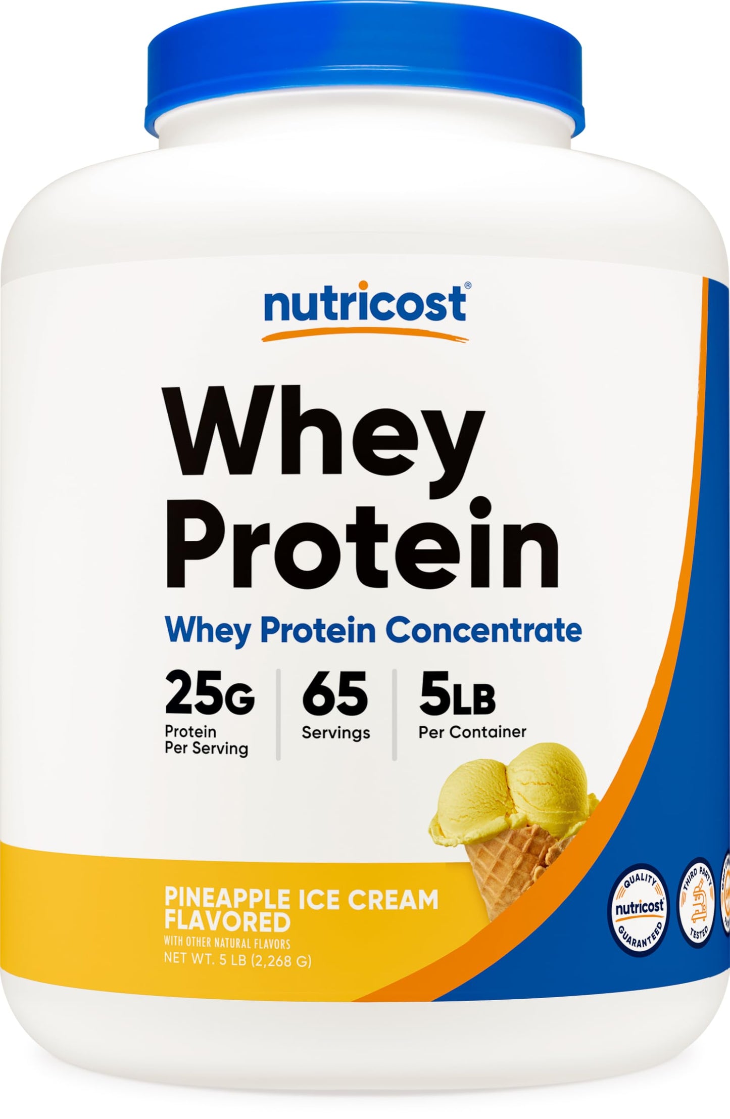 Nutricost Whey Protein Powder, Unflavored, 5 pounds - from Whey Protein Concentrate