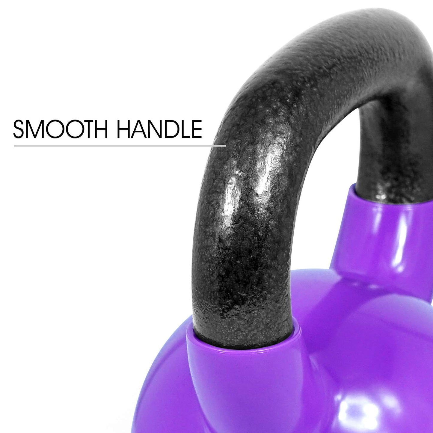 Yes4All Kettlebell, Vinyl Coated Kettlebell Cast Iron Sets with Stable Flat Bottom for Full Body Workout, Push up, Grip Strength Training & Weights Exercises