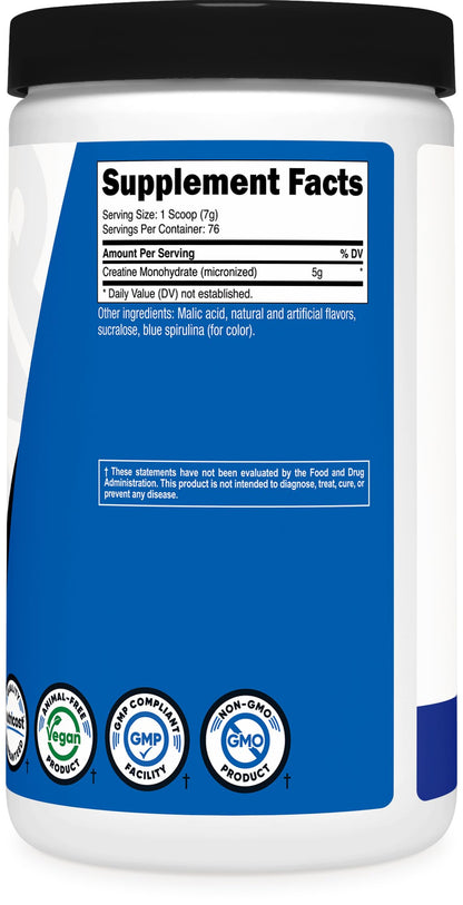 Nutricost Creatine Monohydrate Micronized Powder 500G, 5000mg Per Serv (5g) - 100 Servings, 17.9 Oz