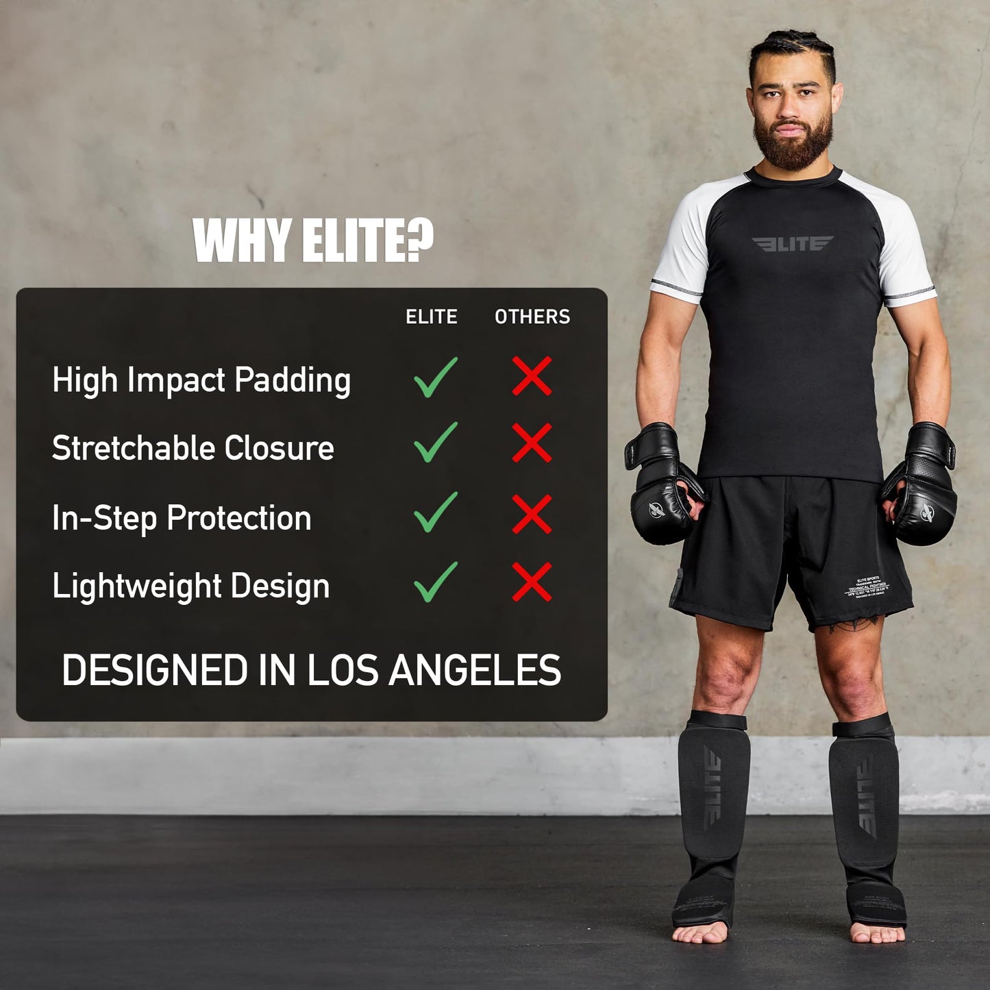 MMA Shin Pads for Muay Thai and Kickboxing, Protective Shin Guards with Instep Guard for Sparring and Training, for Adults, Kids, and Youth