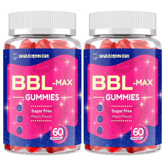 Booty Gummies for Women - BBL Gummies with Multivitamins and Herbal Extracts - Peach Flavor - 60 Count