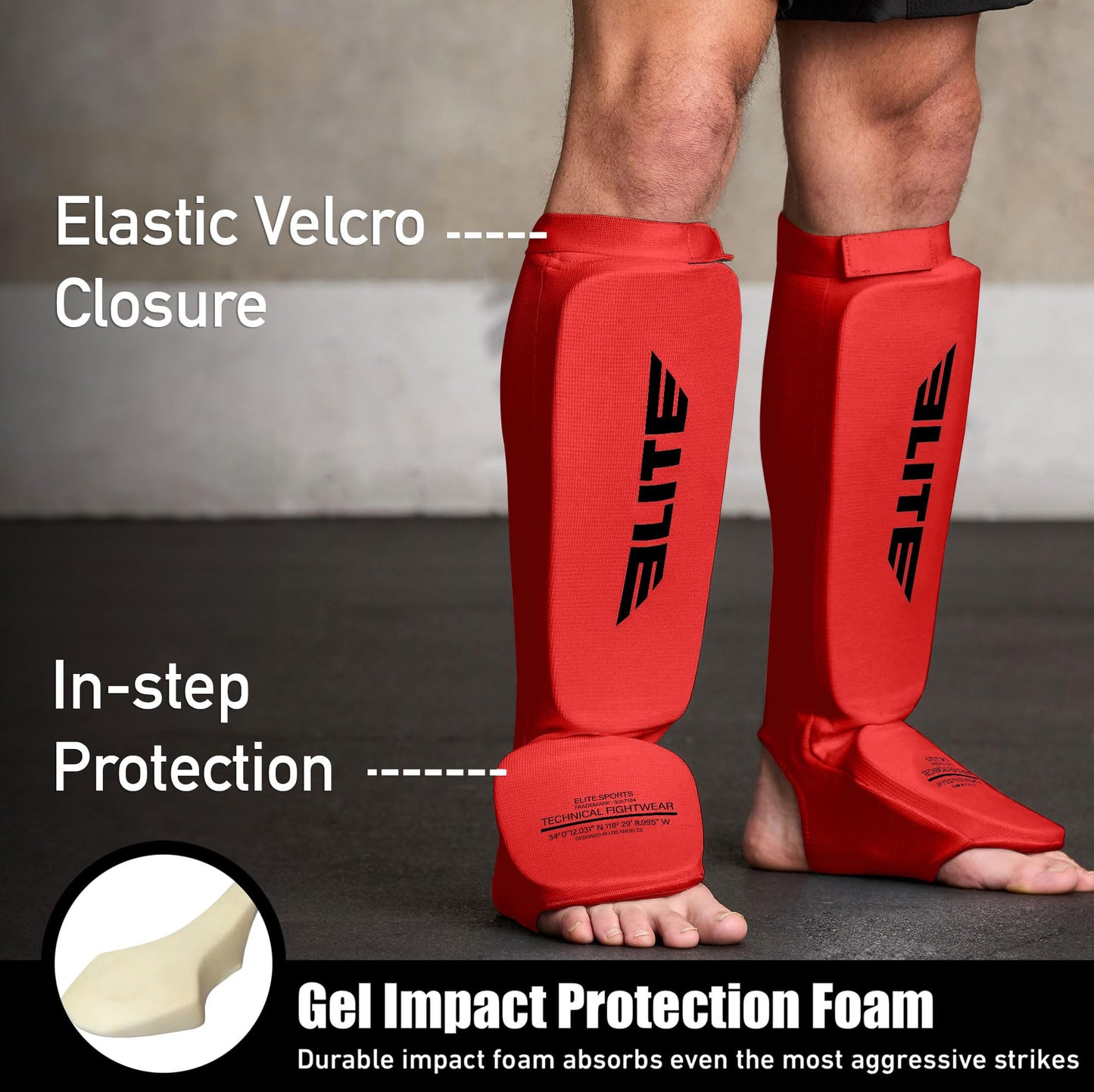 MMA Shin Pads for Muay Thai and Kickboxing, Protective Shin Guards with Instep Guard for Sparring and Training, for Adults, Kids, and Youth