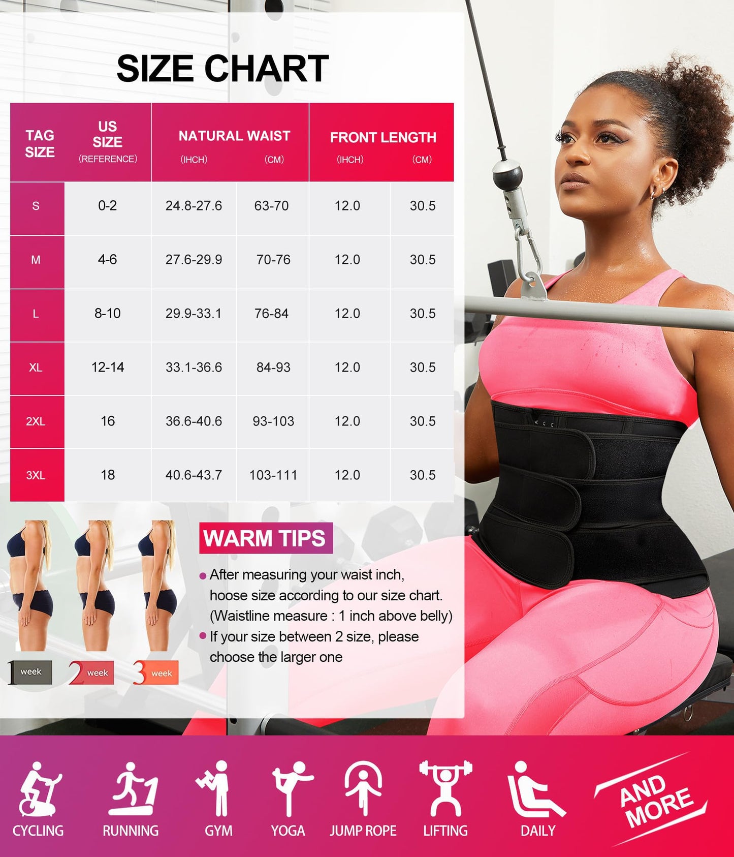 TrainingGirl Women Waist Trainer Cincher Corset Tummy Control Workout Sweat Band Slimmer Belly Belt Weight Loss Sports Girdle