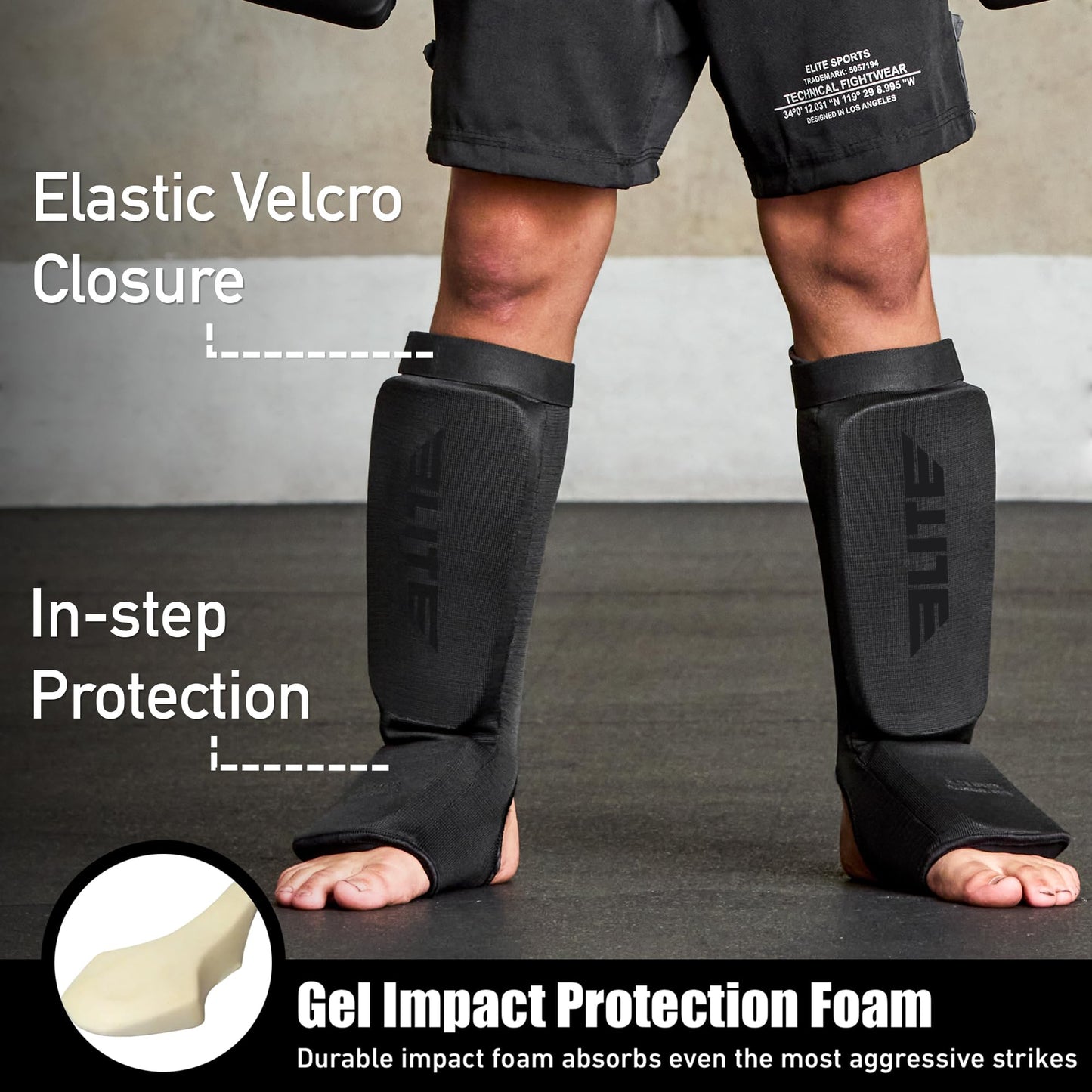MMA Shin Pads for Muay Thai and Kickboxing, Protective Shin Guards with Instep Guard for Sparring and Training, for Adults, Kids, and Youth