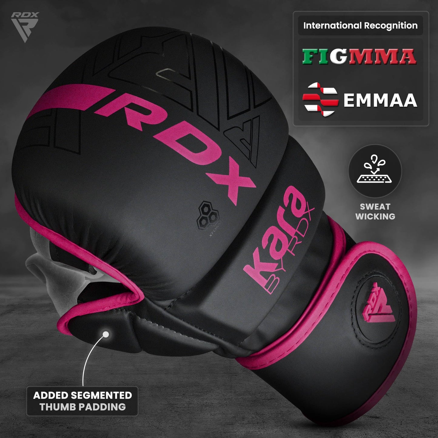 RDX MMA Gloves Sparring Grappling, Hybrid Open Palm Martial Arts Mitts Men Women, Maya Hide Leather Wrist Support, Cage Fighting Combat Sports Boxing Glove Training, Muay Thai, Punching Bag Kickboxing