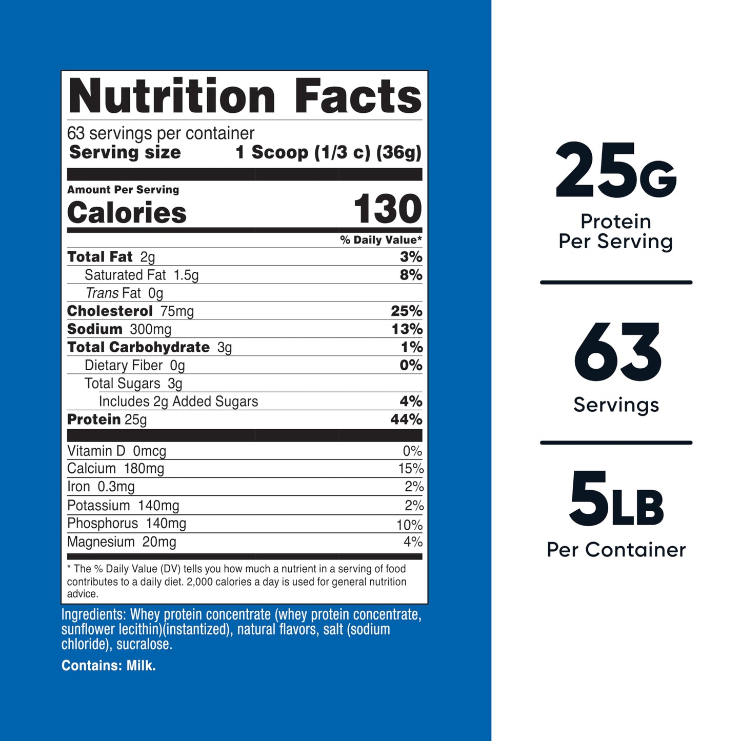 Nutricost Whey Protein Powder, Unflavored, 5 pounds - from Whey Protein Concentrate