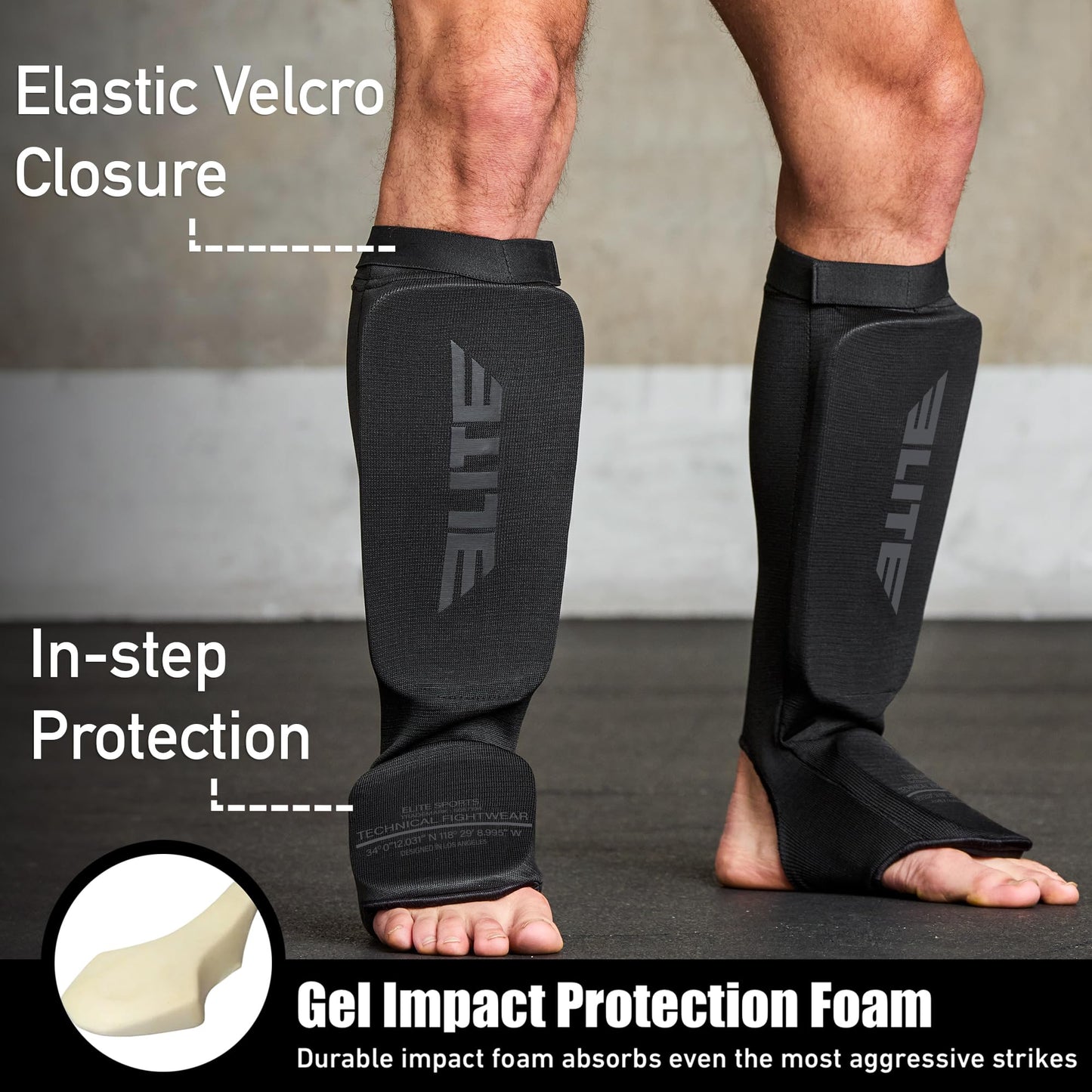 MMA Shin Pads for Muay Thai and Kickboxing, Protective Shin Guards with Instep Guard for Sparring and Training, for Adults, Kids, and Youth