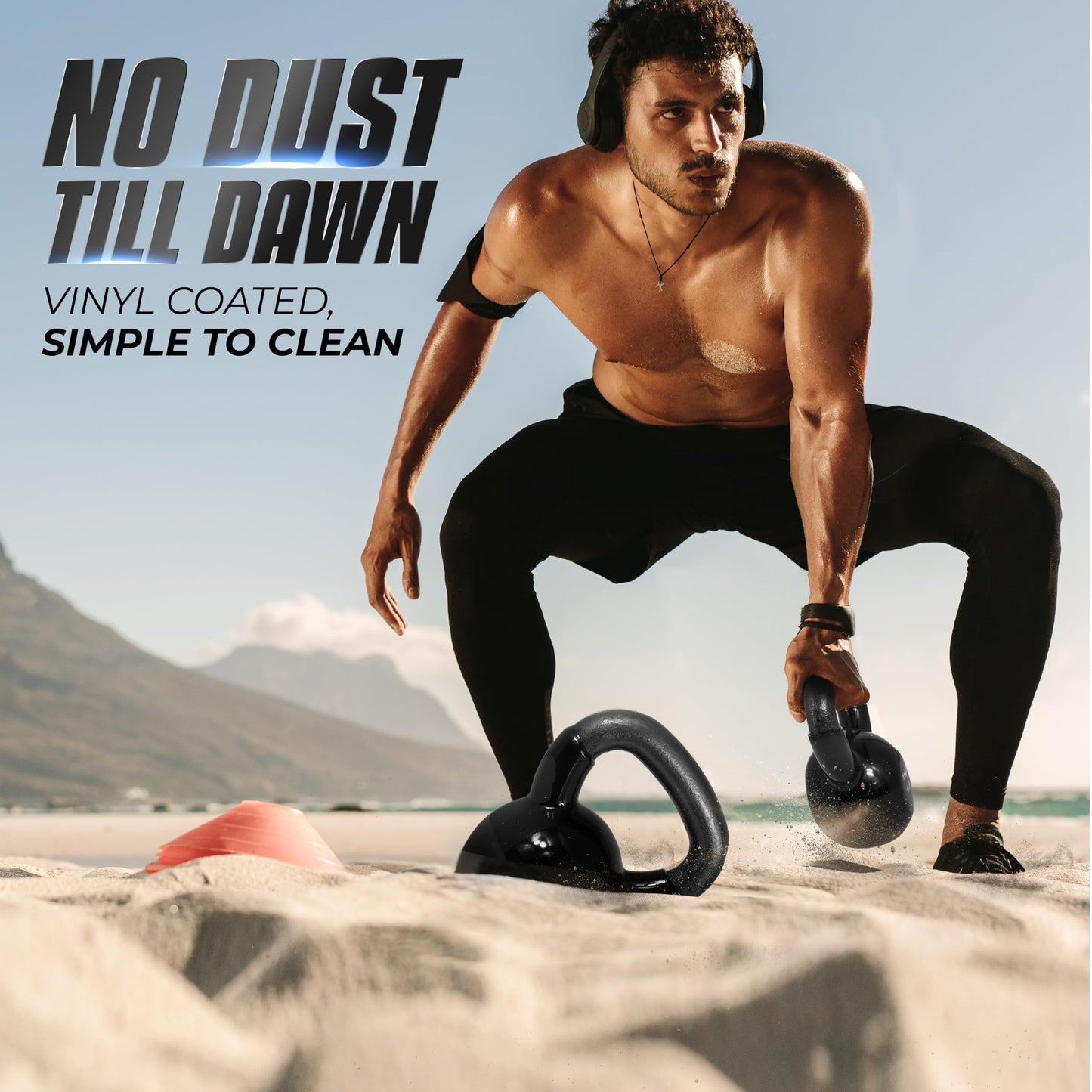 Yes4All Kettlebell, Vinyl Coated Kettlebell Cast Iron Sets with Stable Flat Bottom for Full Body Workout, Push up, Grip Strength Training & Weights Exercises