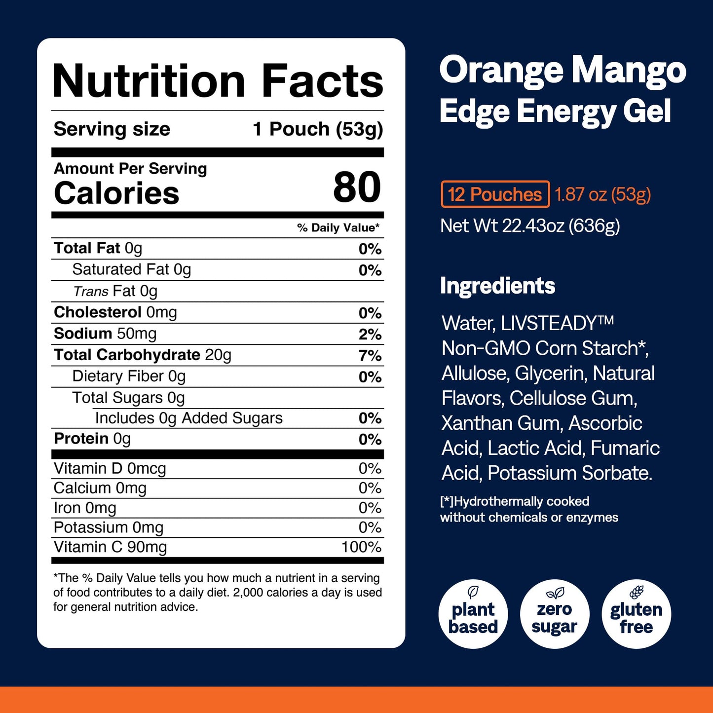 UCAN Edge Energy Gel Shots, Variety Pack (12, 2 Ounce Packets) for Running, Training, Workouts, Fitness, Cycling, Crossfit | Sugar-Free, Vegan, & Keto Friendly Energy