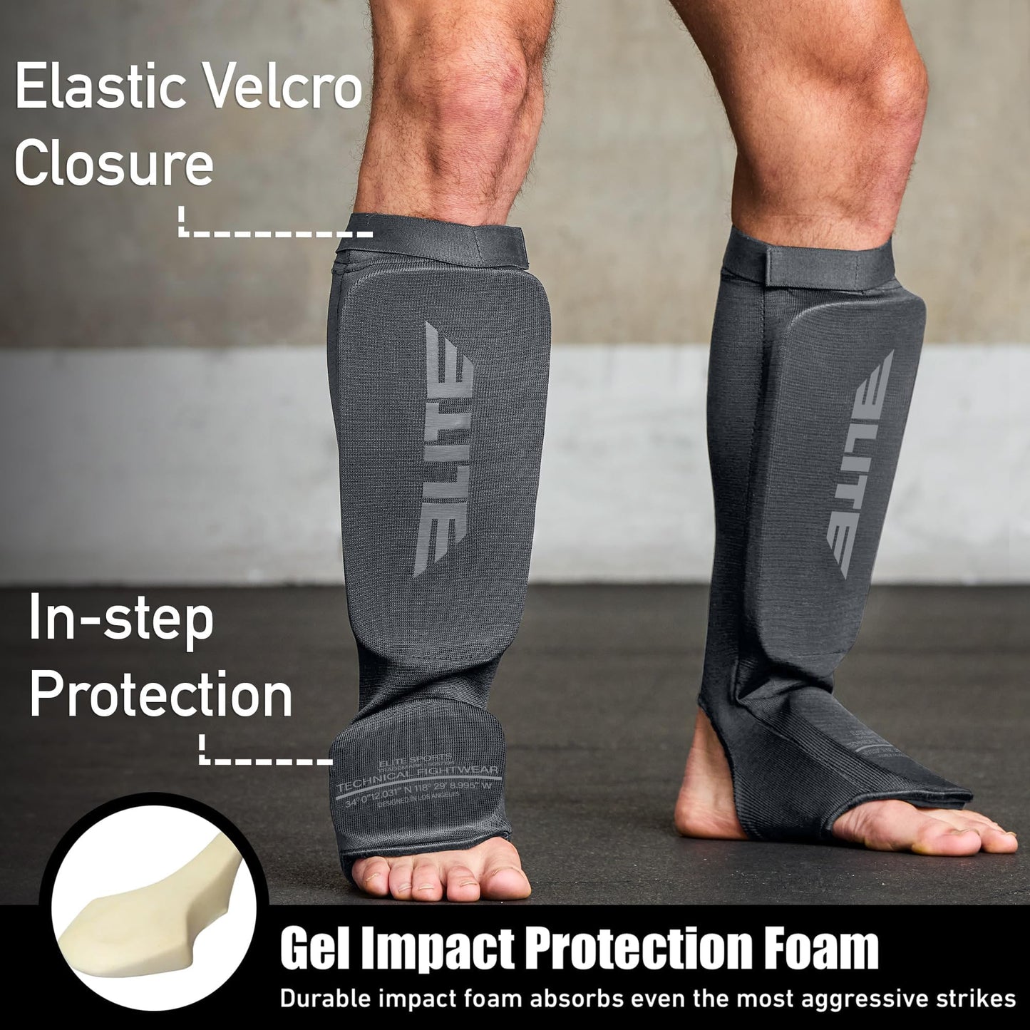 MMA Shin Pads for Muay Thai and Kickboxing, Protective Shin Guards with Instep Guard for Sparring and Training, for Adults, Kids, and Youth