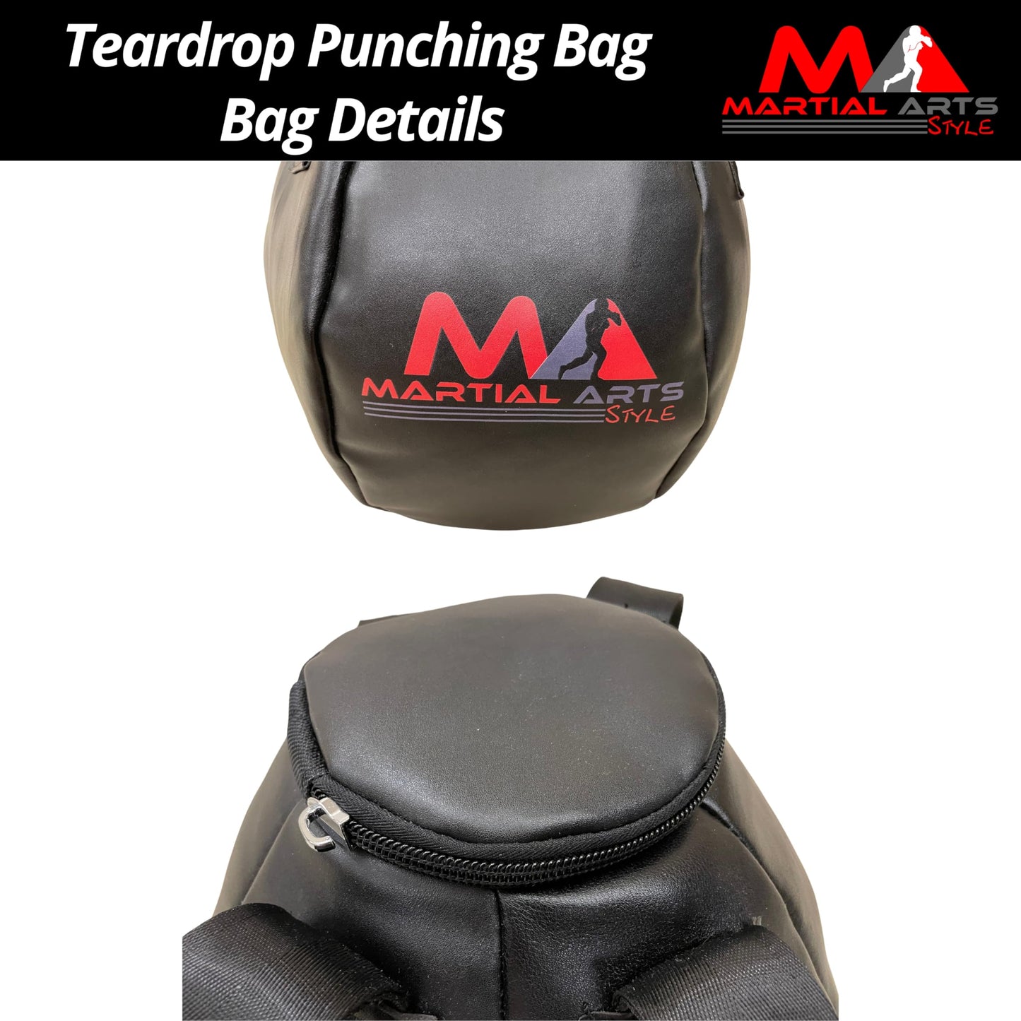 Wrecking Ball Punching Bag, Professional Boxing Teardrop Body Snatcher Bag for Training MMA Kickboxing Muay Thai, Round Shaped Heavy Bag (Unfilled)