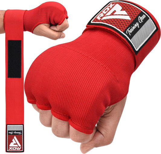 RDX Gel Boxing Hand Wraps Inner Gloves Men Women, Quick 100cm Long Wrist Straps, Elasticated Padded Fist Under Mitts Protection, Muay Thai MMA Kickboxing Martial Arts